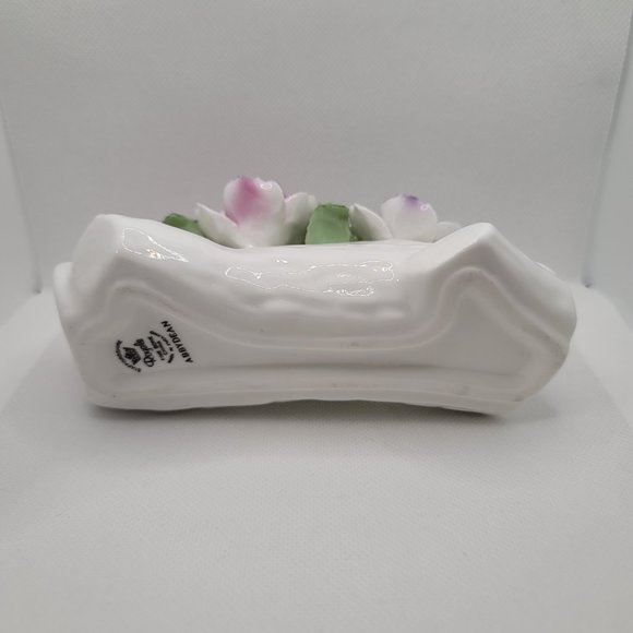 Staffordshire Royale Fine Bone China - Floral Log / Made in England / Abbydean - Picture 5 of 6